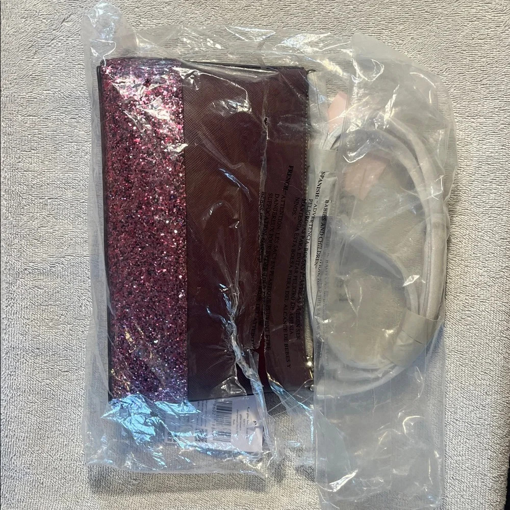 Hostess Pick 💥 Kate Spade Burgundy and Pink Glitter Crossbody Bag New with Tags.